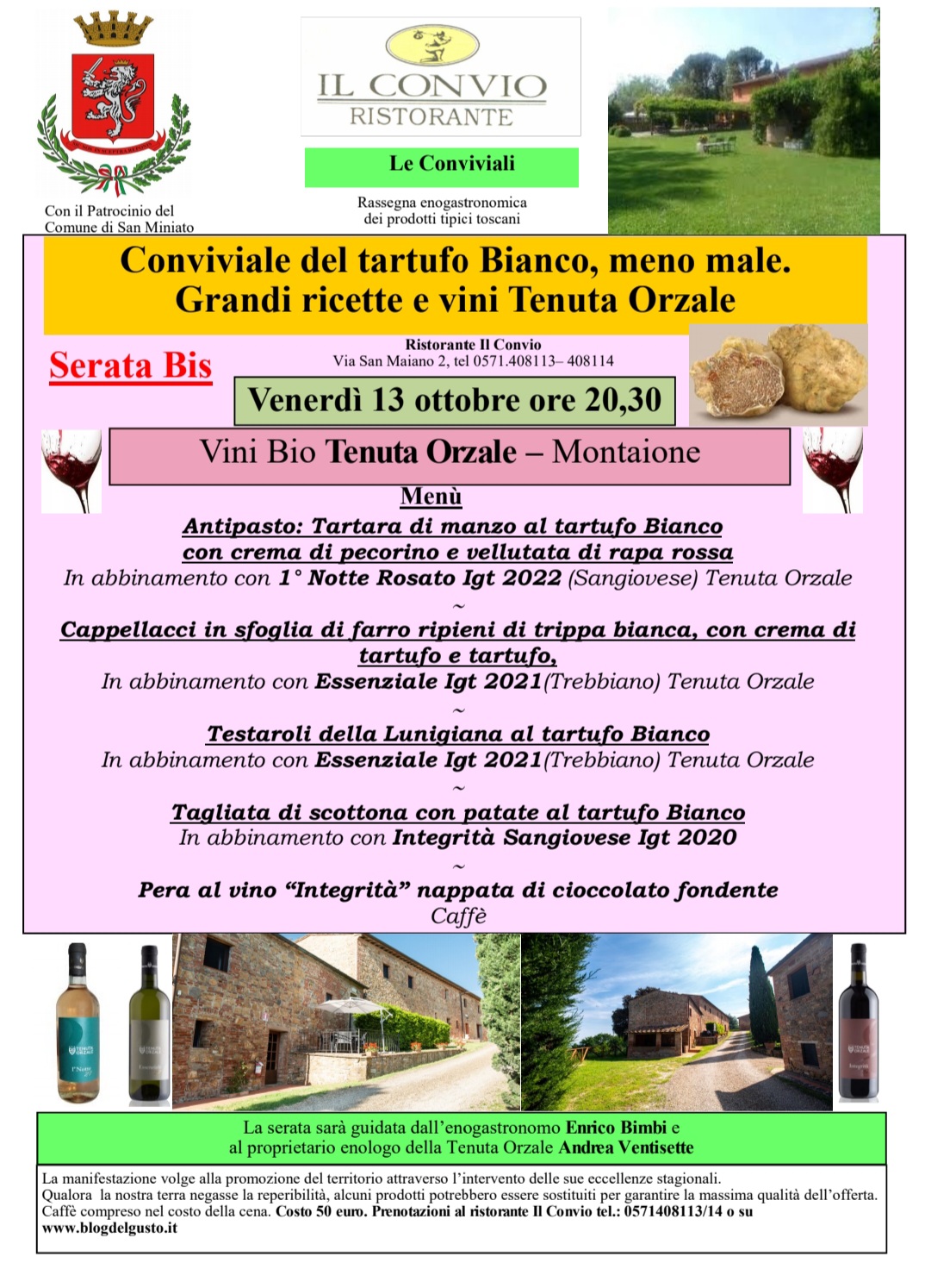 Tartufo Bianco al Convio, si replica venerdì 13 ottobre